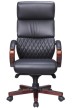 Кресло для руководителя Everprof President Wood EP 101 W Leather Black - 1
