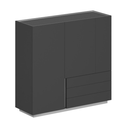  Шкаф 1600x550x1520, правый / OL-20-17.OS.OS.OS.R /  корпус: оникс серый, фасады: оникс серый